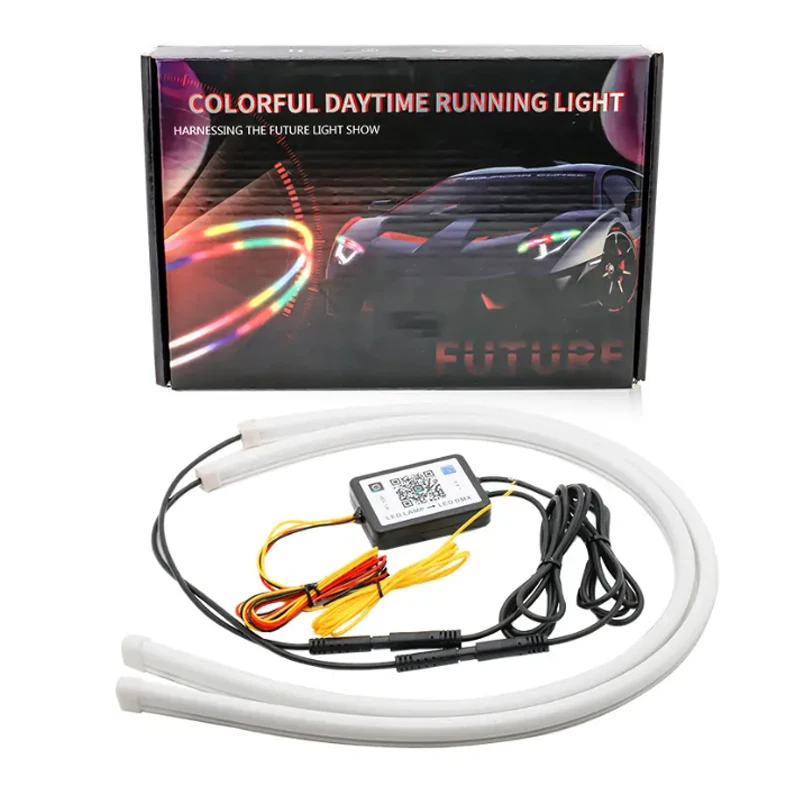 APP Auto RGB Light Emitting Diode Front Light Bar New Multi-Mode Streaming Light Bar Daytime Operation Turn