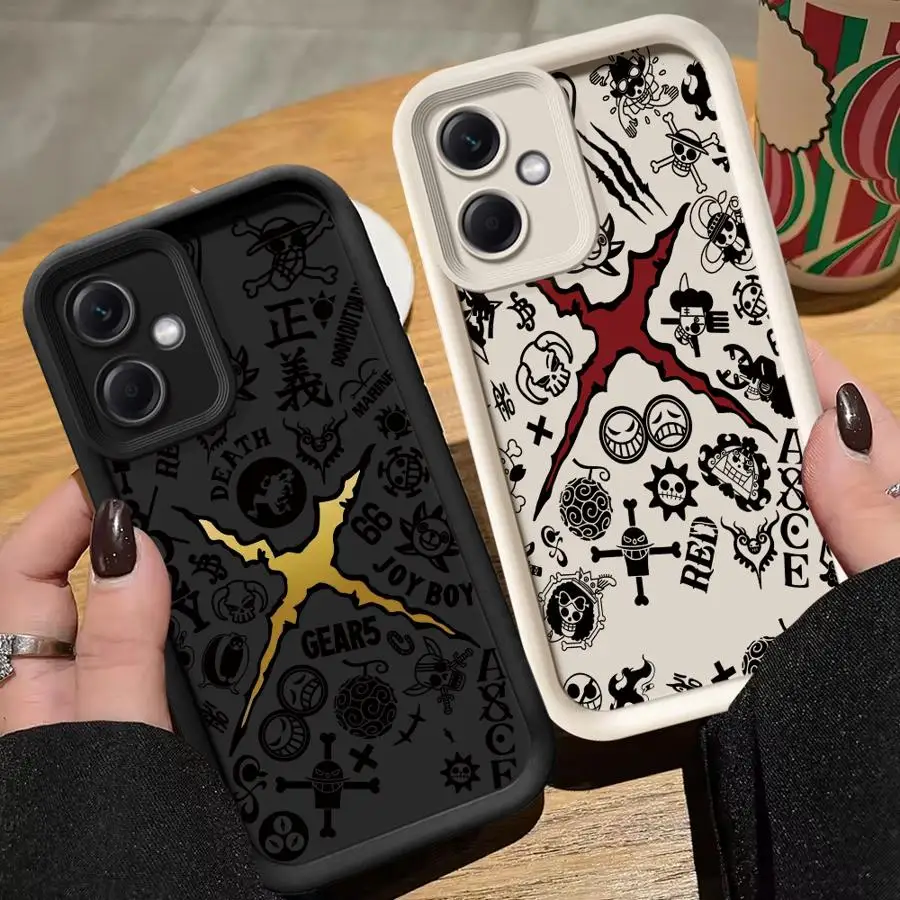 Coque Souple en TPU avec Logo One Piece pour Xiaomi Redmi Note 14 Pro Plus 11S 11 13 12 10 12S 10S 11Pro 13Pro+ 12Pro+ 14Pro+