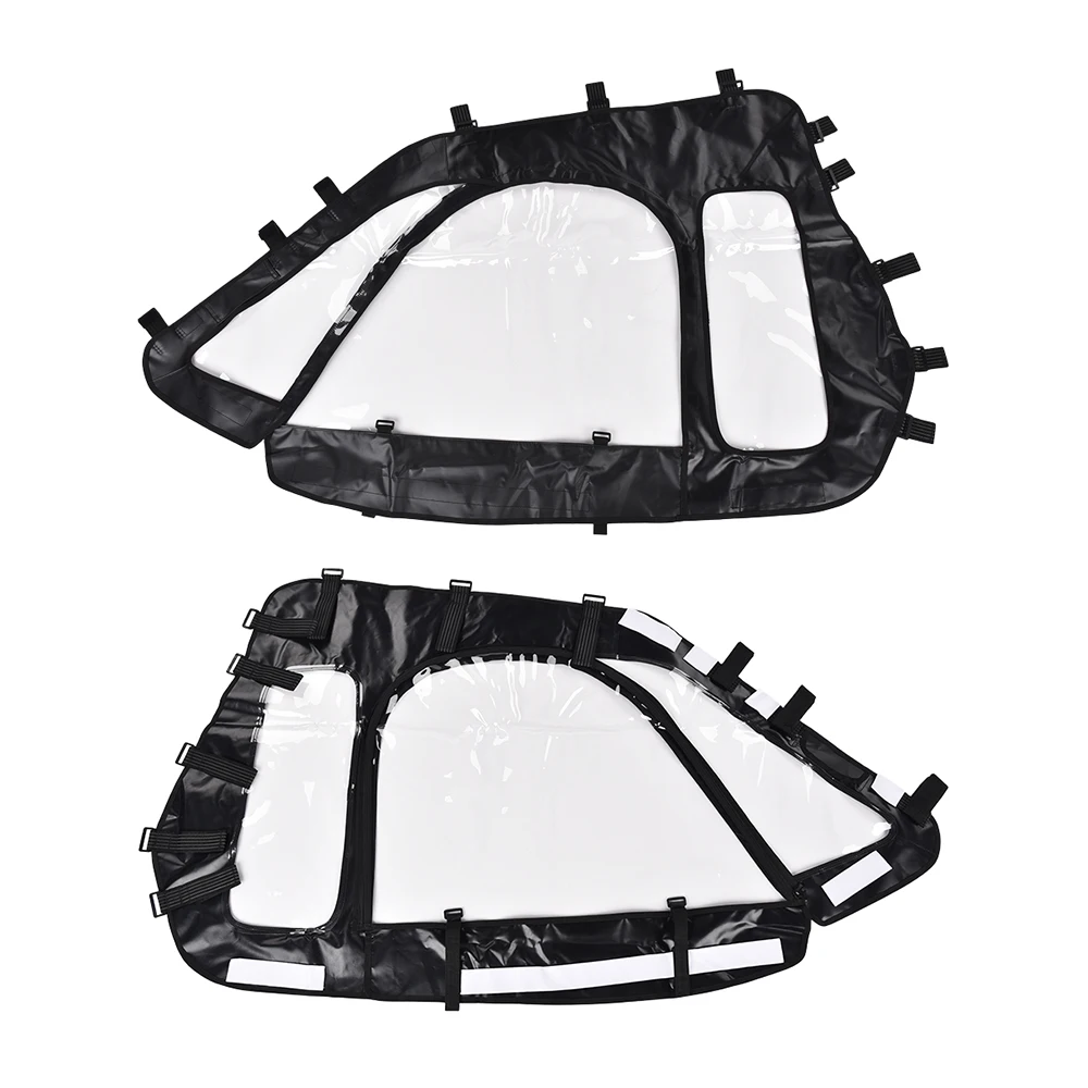 폴라리스 RZR XP 1000 / XP 터보 2014-2023 UTV 캡 인클로저용 소프트 상단 도어 지퍼 (사이드 미러 및 윈드실드 포함)