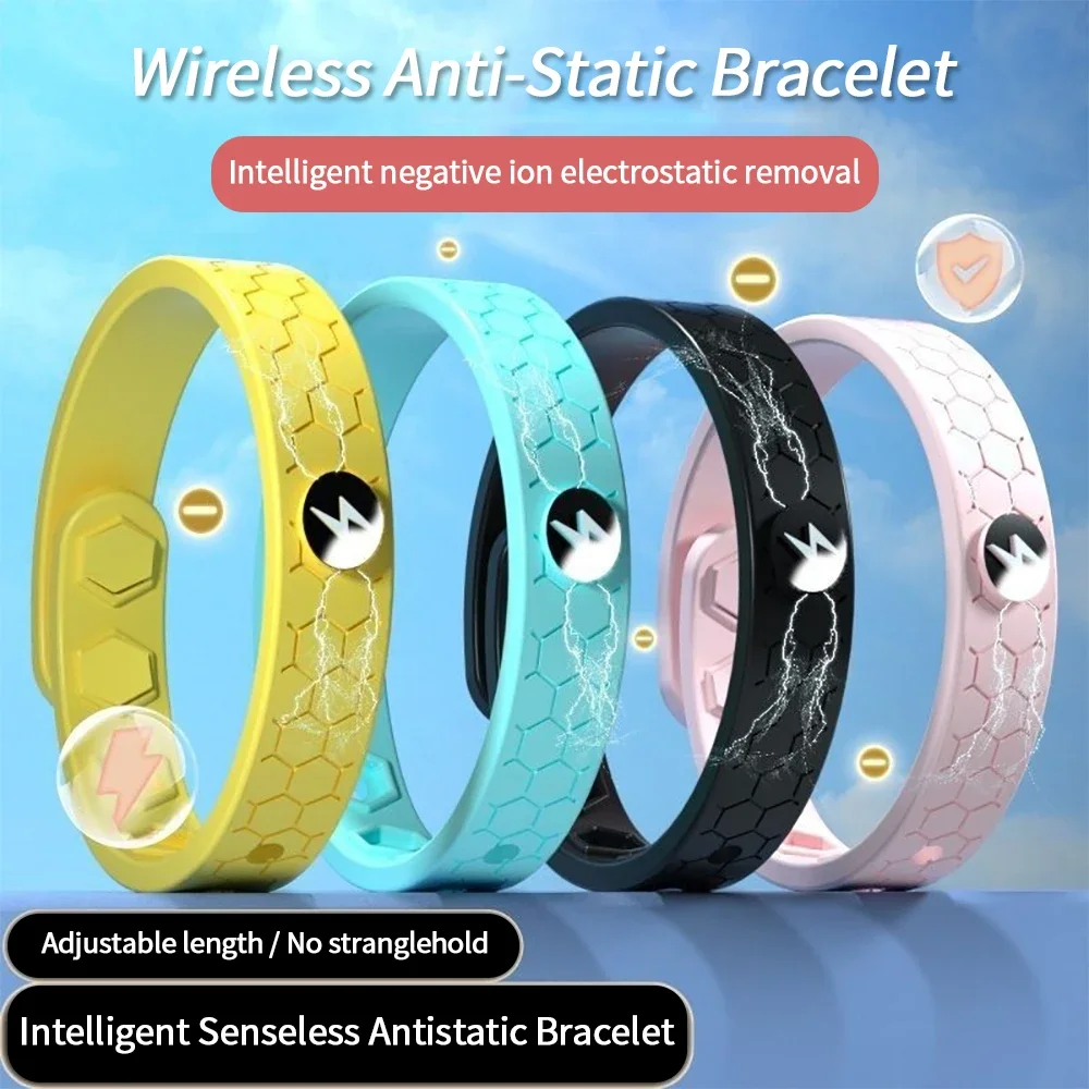 Hot SellingNegative Ion Anti-static Bracelet for Men and Women Energy Silicone Bracelet Wireless Anti-staticBraceletAntistatique