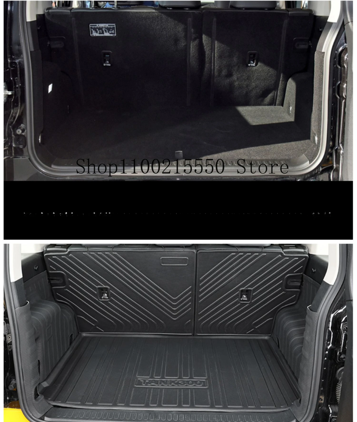 For Great Wall GWM WEY Tank 300 2022 2023 Car Accessories Cargo Liner Specialized TPO Trunk Floor Mat Waterproof Durable Carpet