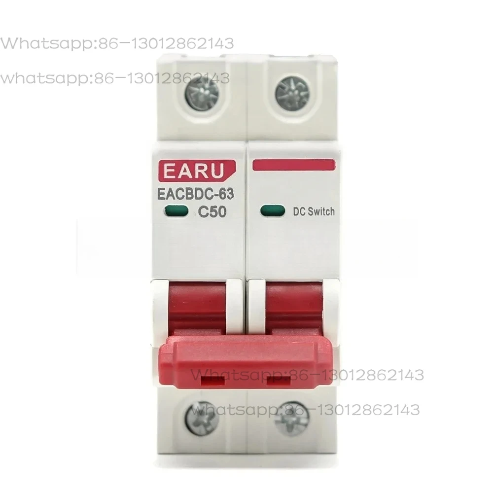 10PCS 2P DC 1000V Solar Micro Circuit Breaker Overload Protection Switch Solar Photovoltaic DC Circuit Breaker