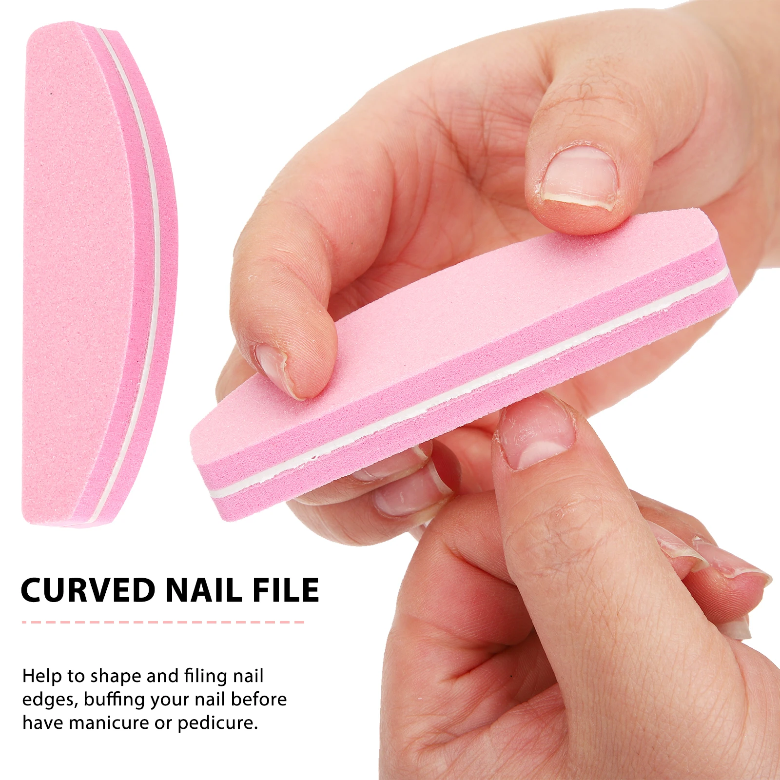 20pcs Nail File Fingernail Buffer Tools Sponge Files Block for Manicure Pedicure Shaping Polishing Removal Women