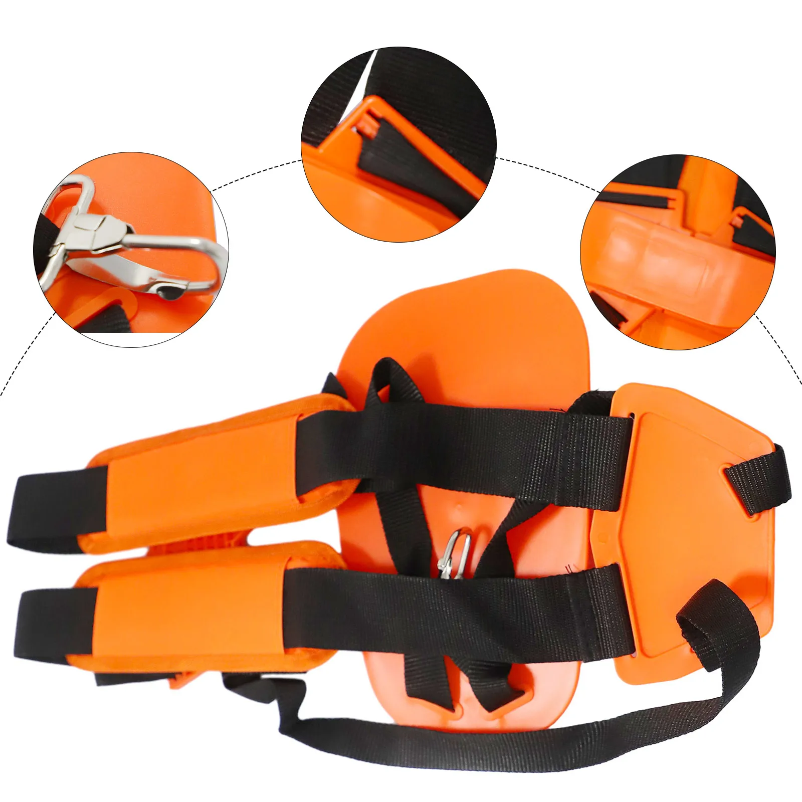 Comfort Focused Harness for Power Trimmers with Padded Straps and Customizable Sizing for Long Duration Operation