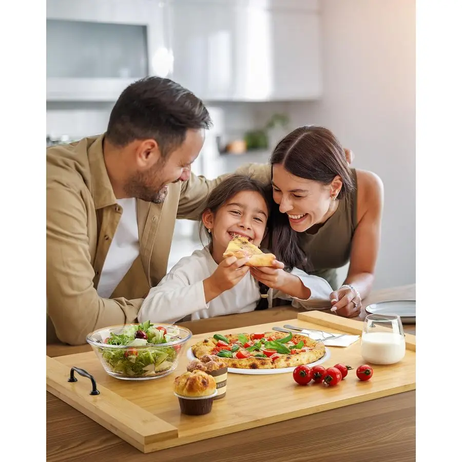 Osłona na kuchenkę, 30 x 22 cm, bambusowa deska do krojenia z uchwytami, na kuchenkę elektryczną, palniki gazowe, osłona na zlew, do kampera