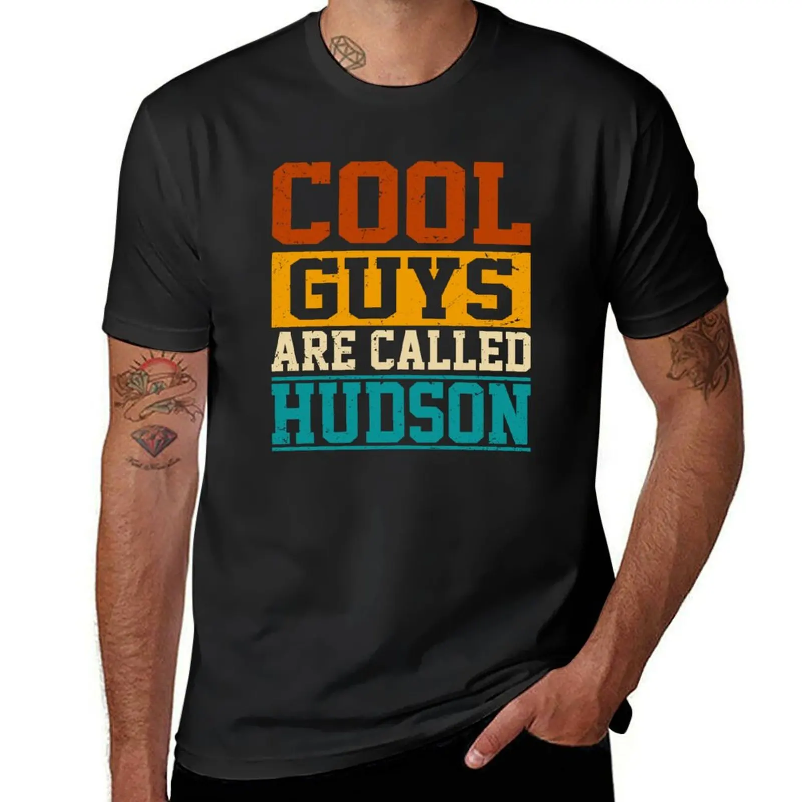 Cool guys are called Hudson Men & Boys Retro Party Vintage T-Shirt blanks boys animal print graphics summer clothes mens clothes