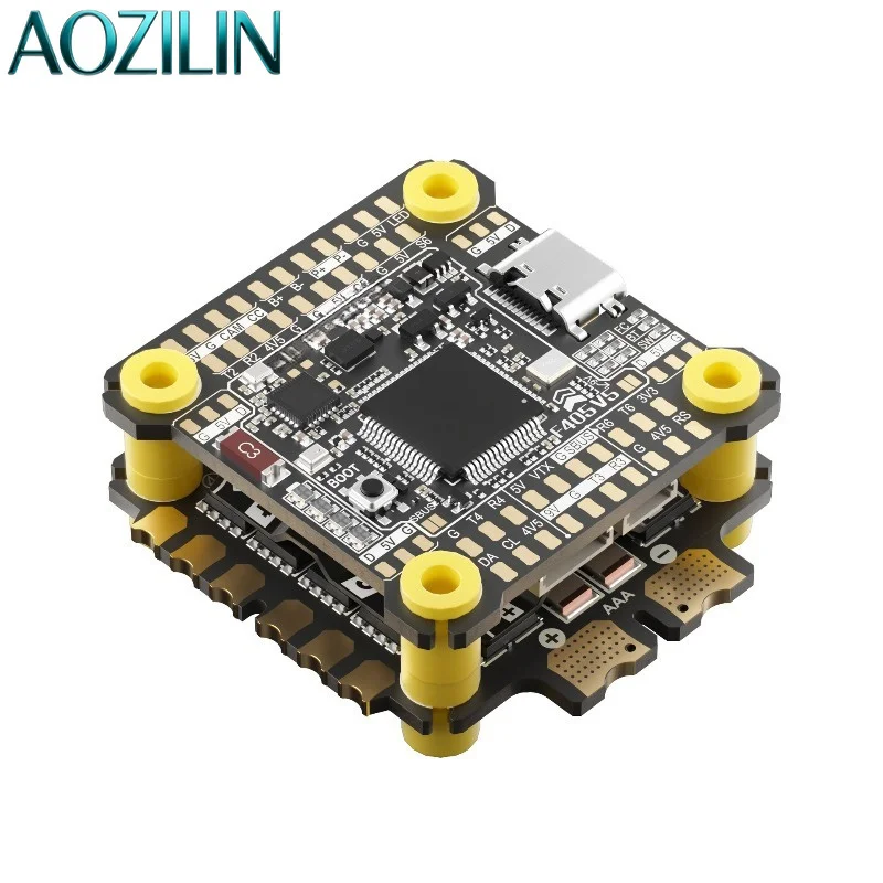 AOZILIN F405 V5 OX32 55A Stack FPV Drone Flight Controller 4‑IN‑1 Brushless ESC for 5‑inch Racing Quadcopter