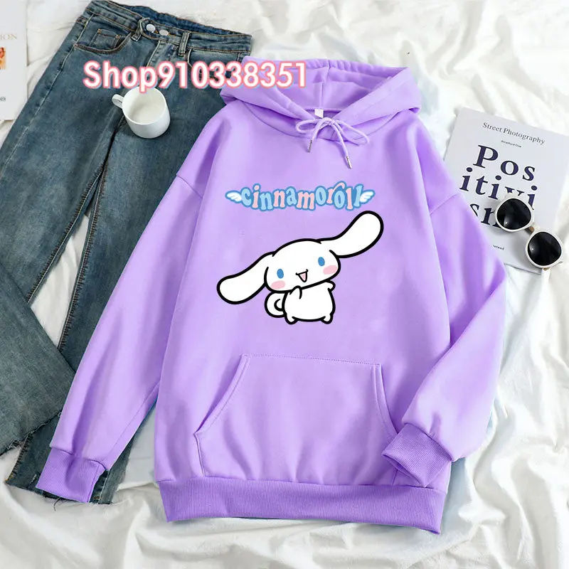 2024 Winter Autumn Sweatshirt Hoodies Cinnamoroll Women Hoody Female Fleecce Sudaderas Women's Hoodies Full Sleeve Hoodie