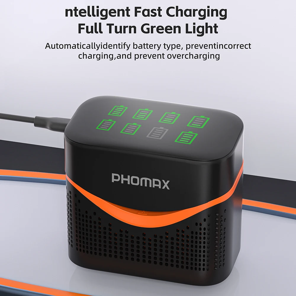 PHOMAX Akumulator i szybka ładowarka, trwałe baterie litowe 1.5V AA 4200mWh/AAA1110mWh do zabawek, pilotów i codziennego użytku. — zdjęcie produktu 2