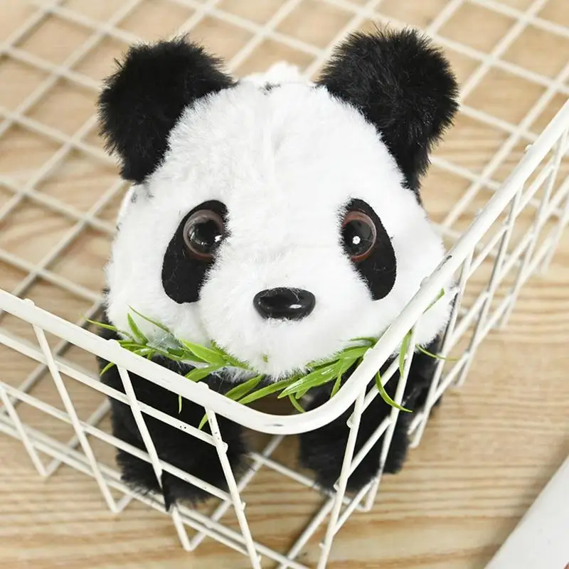 Animal relleno de Panda, figura de Panda realista, mascotas electrónicas con sonido y movimiento, Panda bailando, juguete interactivo de peluche para niños