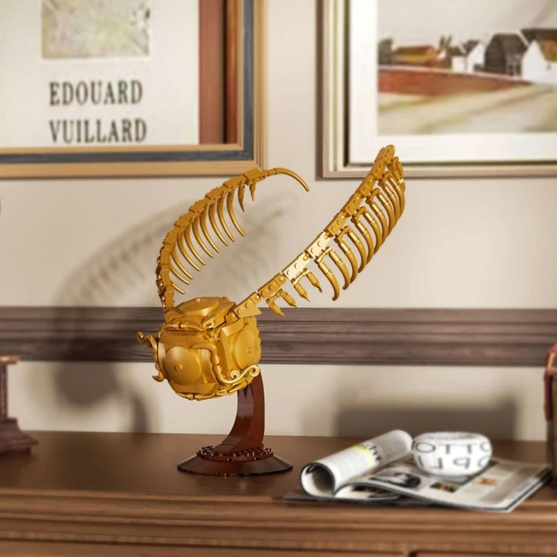 Cretive 371PCS Magic School Ball Games Match Golden Snitch Building Blocks Magic Fly Ball Model Toys Gift For Kids Adult