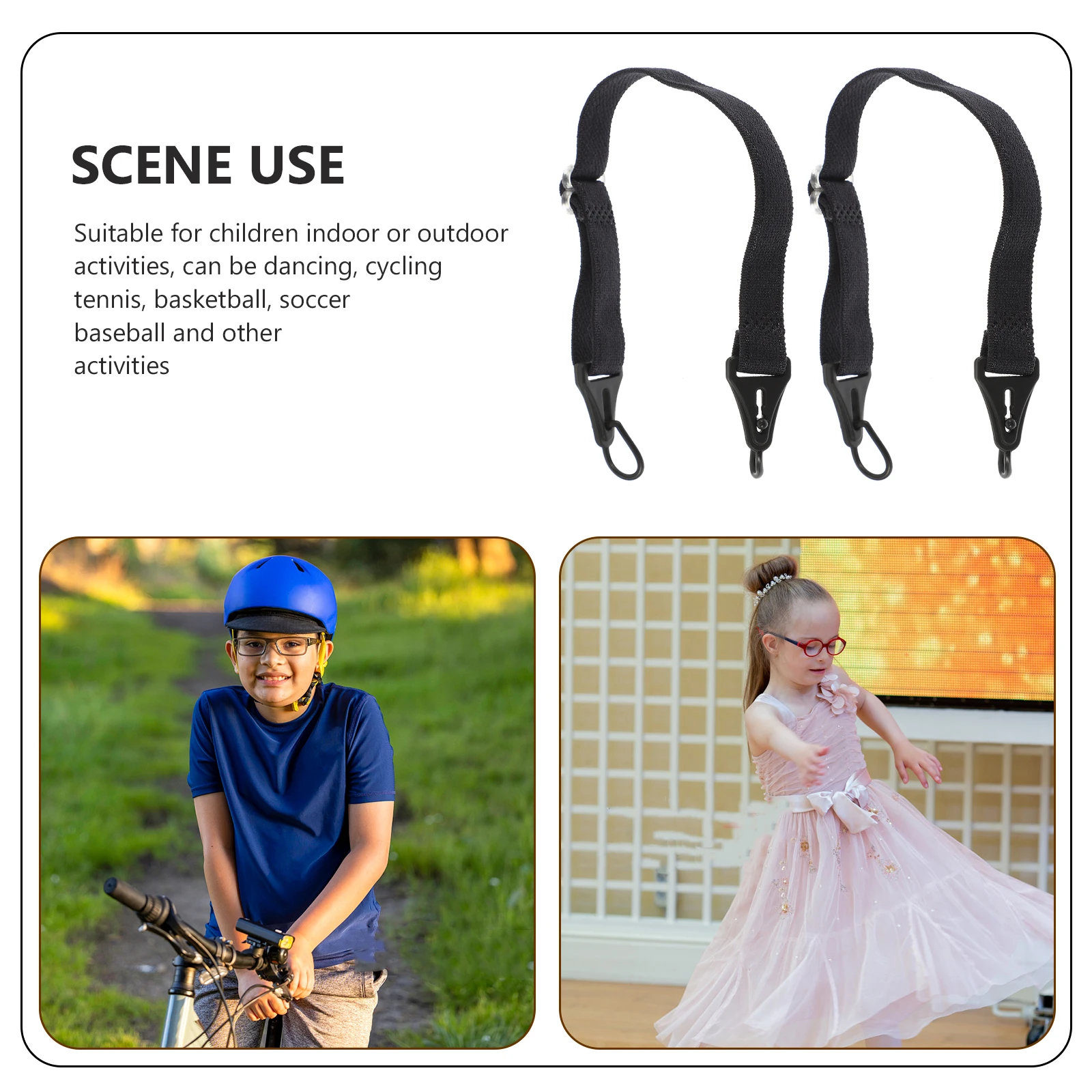 

4 Pcs Anti Drop Glasses Chain Retainer Hooks for Child Elastic Cord Eyeglass Straps Non Slip Portable Daily Use