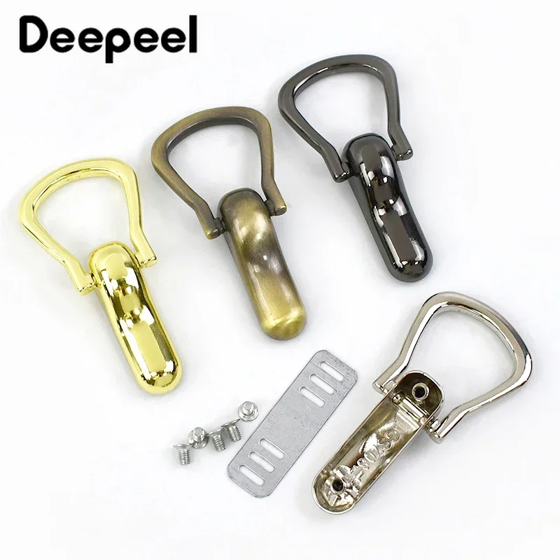 2/4Pcs Deepeel 21mm Metal Bags Side Clip Clasp with Screw Hook Buckle Bag Strap Chain Connector DIY Handbag Hardware Accessories