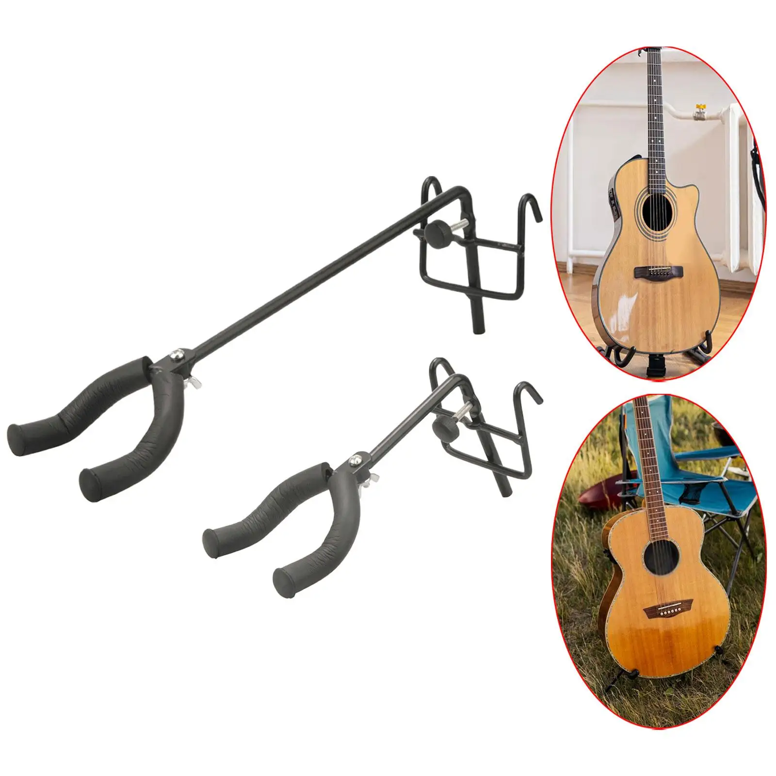Metal Guitar Stand with Padded Sponge Detachable String Instrument Holder for Ukulele Acoustic Guitars Bass Guitars Mandolin image 3