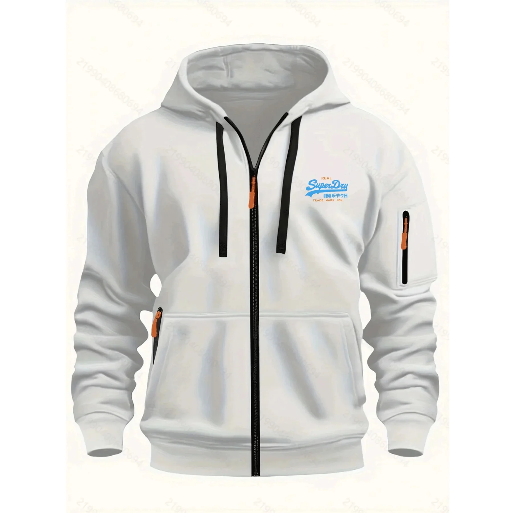 Men's Autumn Winter Hoodies Long Sleeve Sweatshirt Zipper Design Hooded Sweatshirt Men Sportswear Slim Fit Casual coat men tops