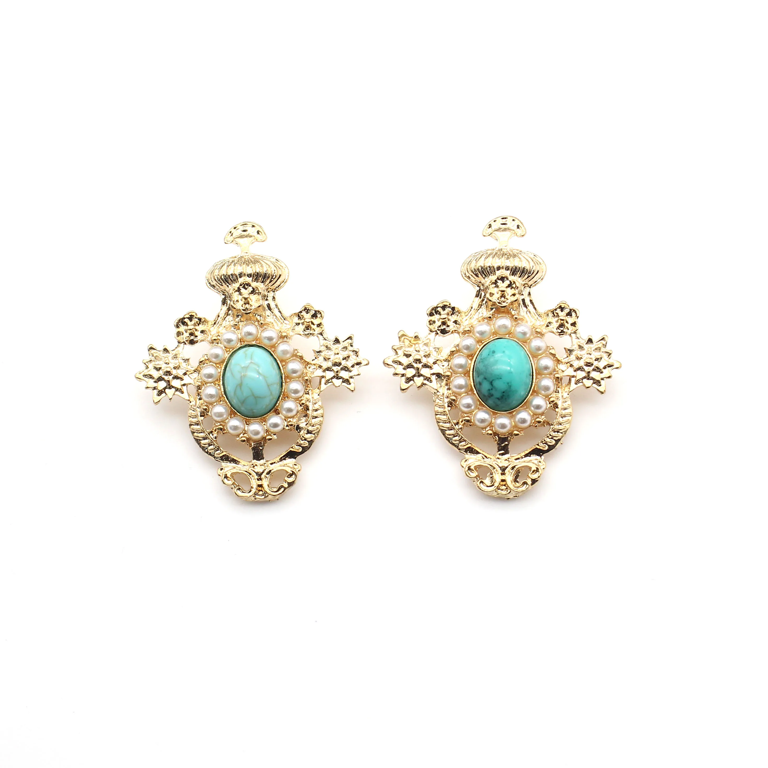 5PCSNew Alloy Gold Bottom Pin Type DIY Jewelry Accessories Apparel Fabric Accessories Fashionable Clothing Components