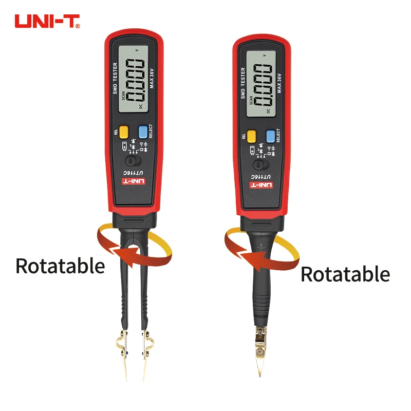 UNI-T UT116A UT116C SMD Multimeter Auto Range Resistance Capacitance Diode(RCD) LED Zener DCV Continuity Battery Tester Meter