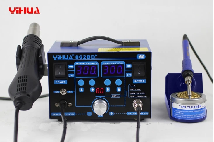 Hot Air YIHUA 862BD+ Handy-Rework-Station für die Reparatur von Mobiltelefon-Motherboards