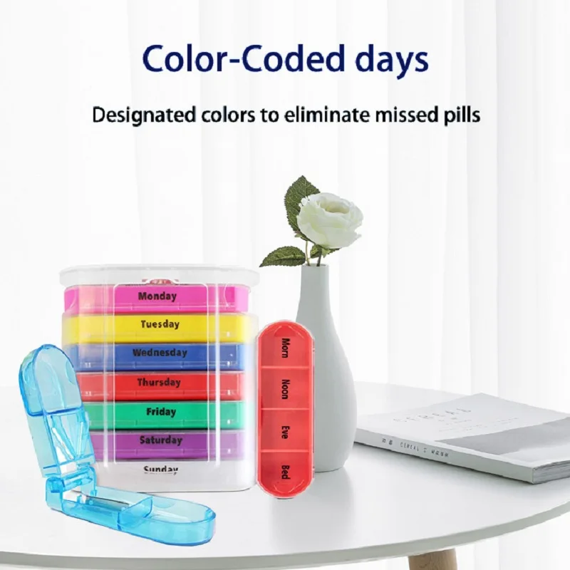 Mini Portable Pills Organizer Case 3 Grids PillBox Tablet Storage Container Weekly Medicine Pill\'s Box Pill Case Drug Dispense