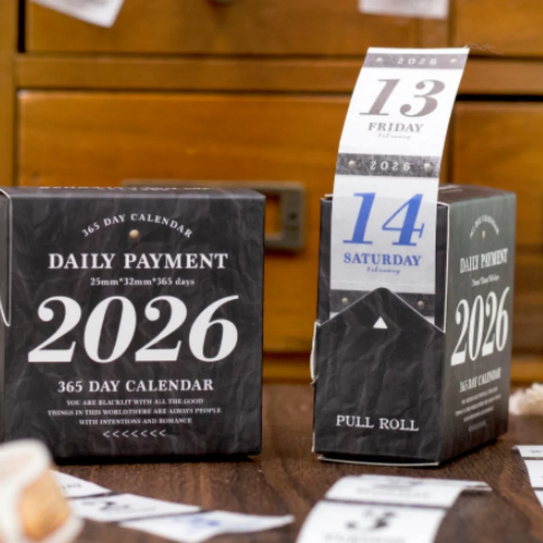 

2026 Calendar Stickers Planner Schedule Agenda Bookmark Sticker DIY Scrapbook Decorative Materials Aesthetic Lable Sticker Roll