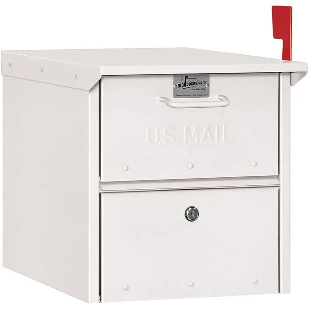 

White Contemporary 4325WHT Road Mailbox