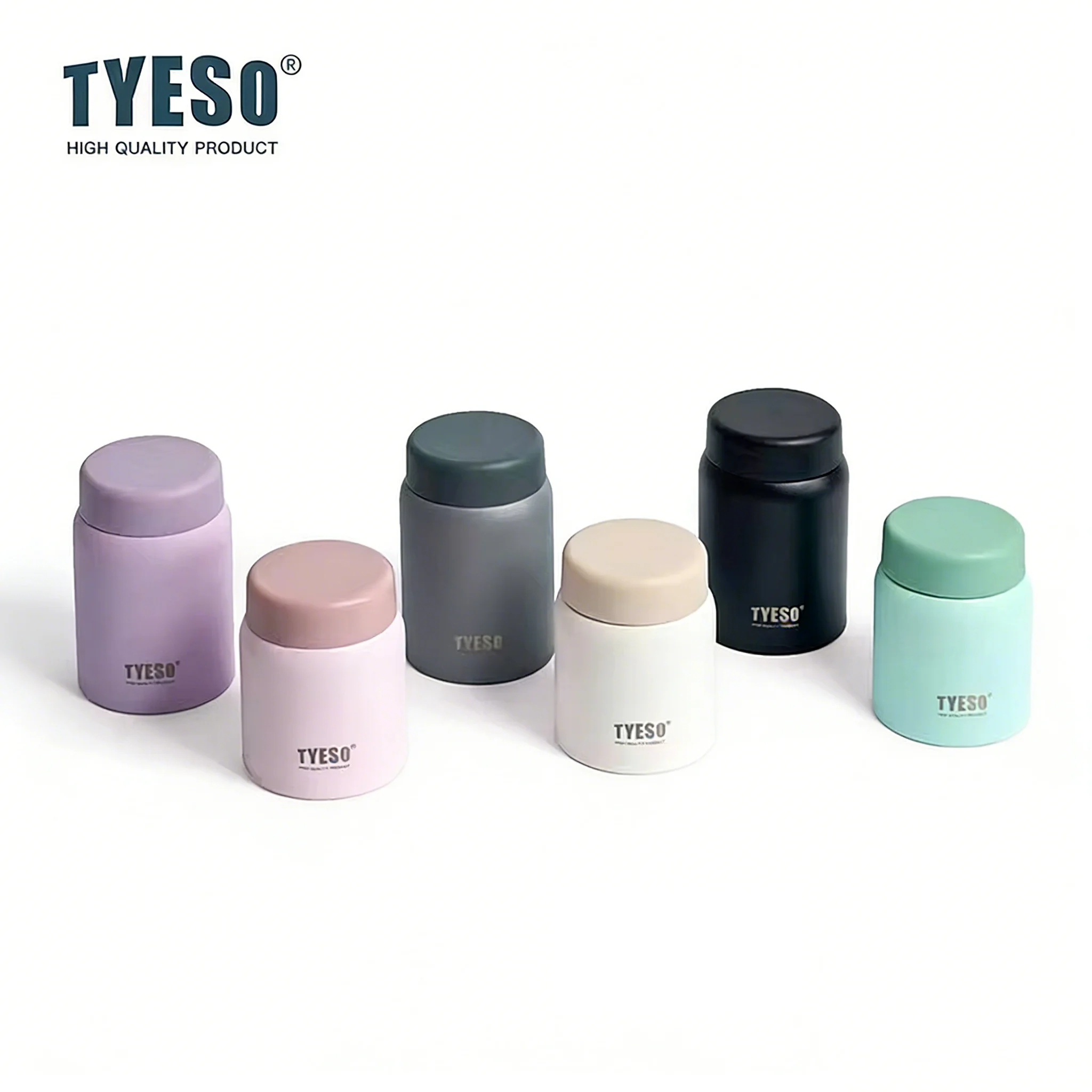 Tyeso 220ml Cute Thermoses Compact Vacuum Flask Frosted Stainless Steel Portable Thermal Cup Stylish Leak-Proof Daily Essential