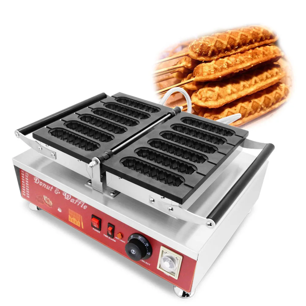 Hot dog waffle machine snack machine waffle stick maker machine with CE