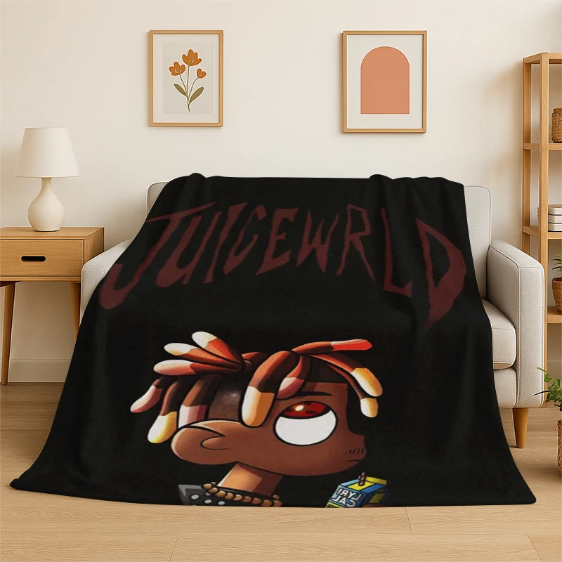 retro Juice WRLD 999 Legend Rapper Star Flannel Blanket Soft Warm Throw Blanket for Bedroom Living Room Bed Travel Camping