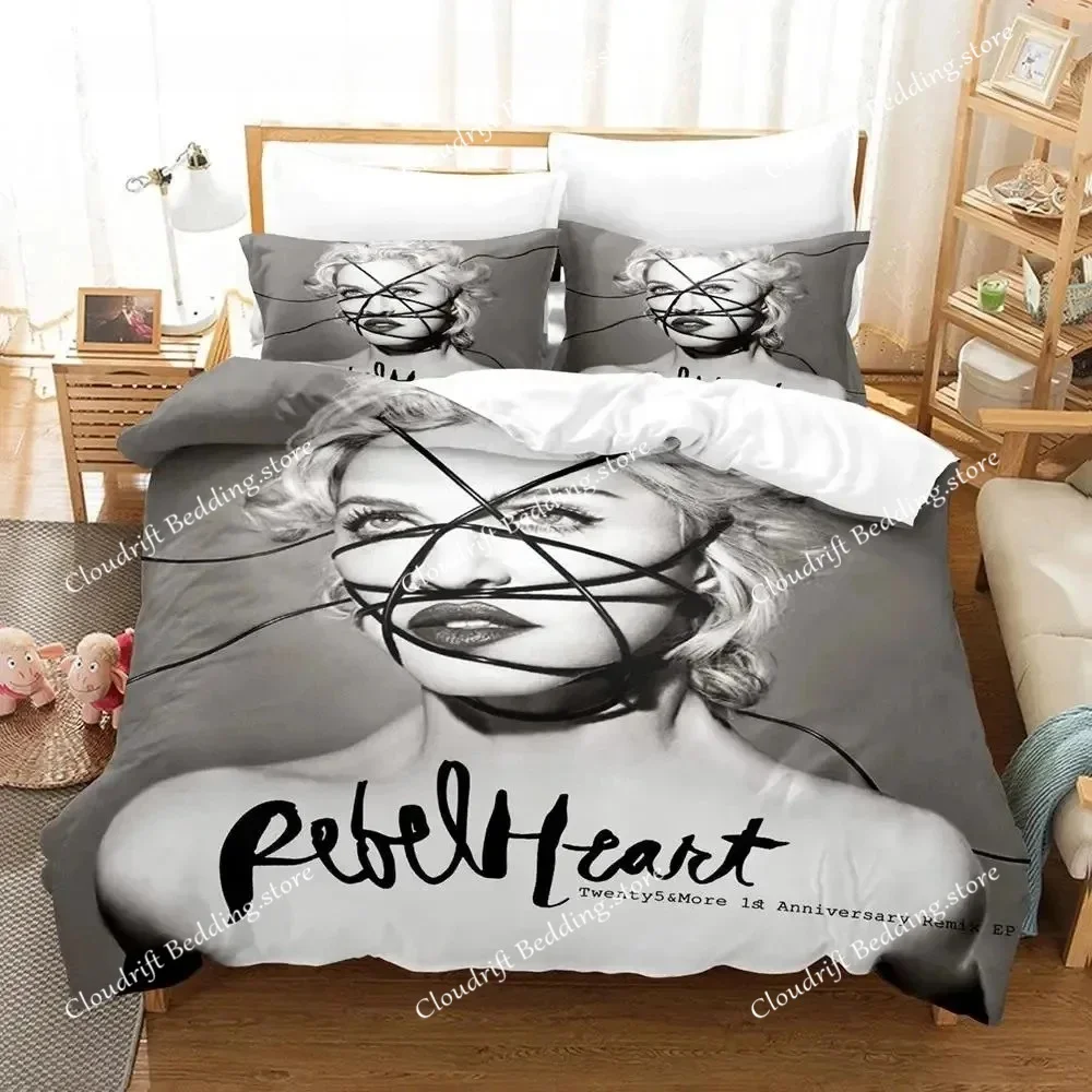 

Singer Madonna Bedding Set Single Twin Full Queen King Size Bed Set Adult Boys Bedroom Duvet cover Sets 3D Print