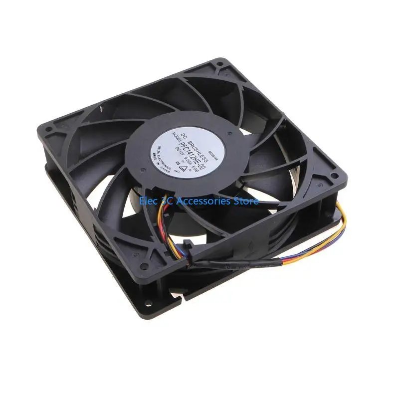 Y51A Cooling Fan for Delta PFC1412HE-00 12V 9A 14cm 4PIN Replacement Dual Ball Fan