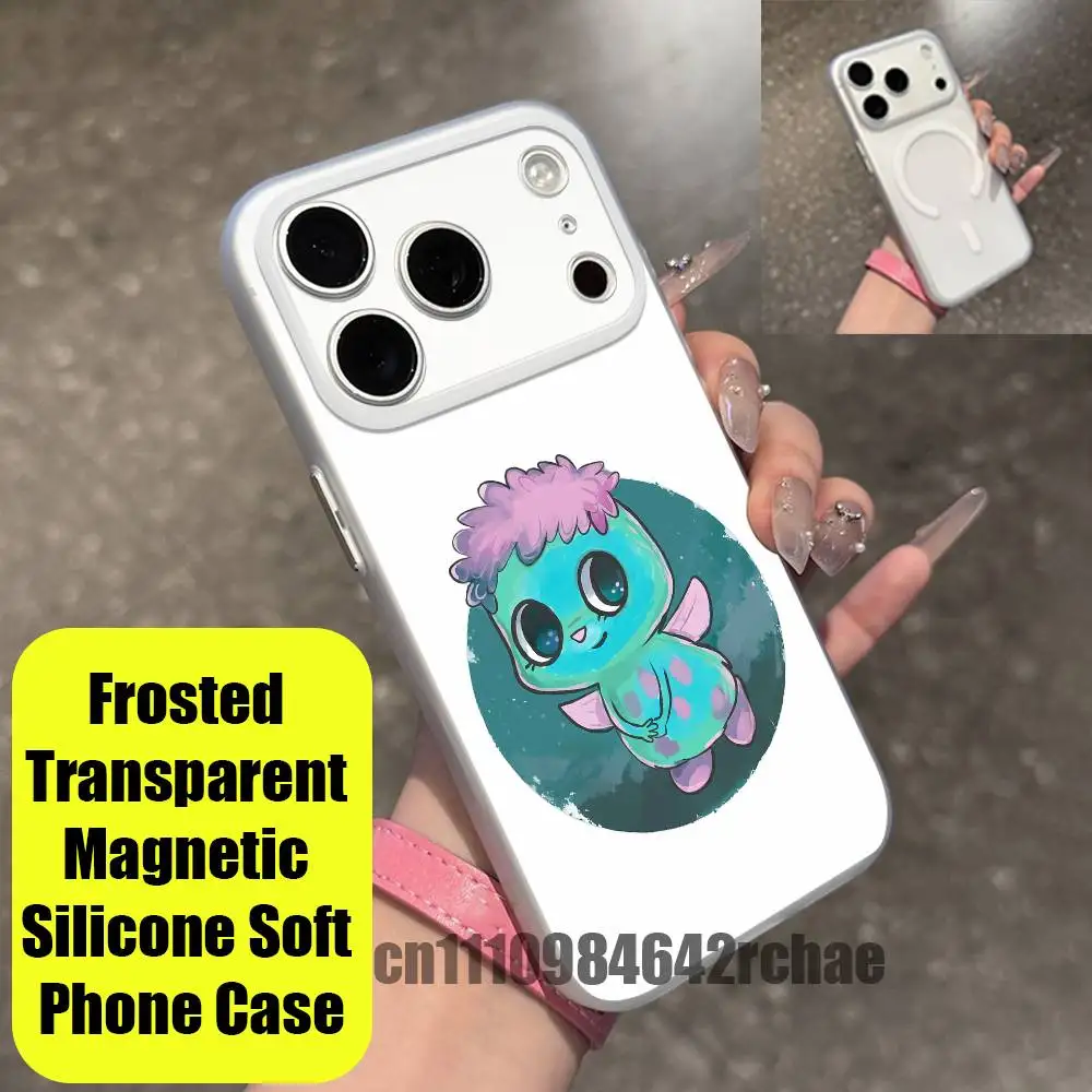 For Bibble Phone Case For iPhone 15 12 11 14 18 13 16 17 Pro Max Plus Mini For Magsafe Magnetic Clear