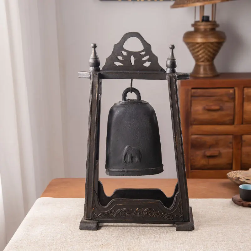 South East Asia wood carving things bells retro old ornaments living room corridor clubhouse front desk decoration art