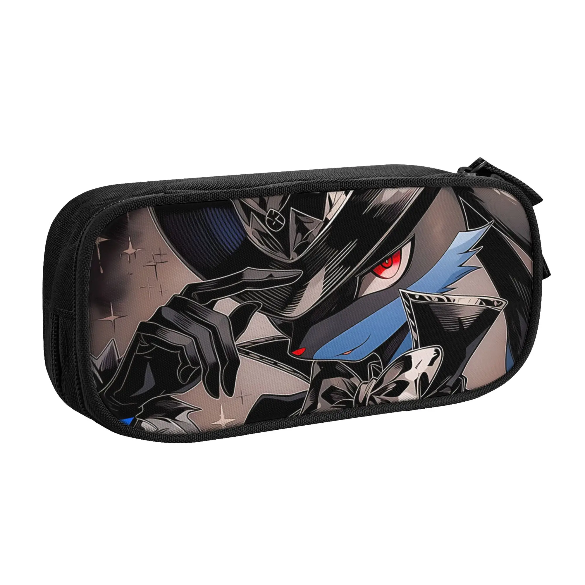 Custom Pokemon Lucario Theme Large Capacity Bags for Child  School Pencil Bag for Boys Gilrs Kids
