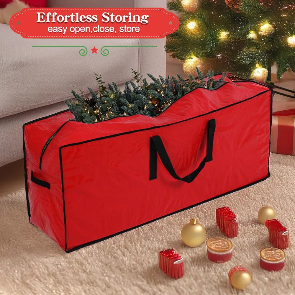 

Christmas Tree Storage Bag Large Capacity PE Material Multifunctional Holiday Decor Organizer for Xmas Tree Wreath Ornaments