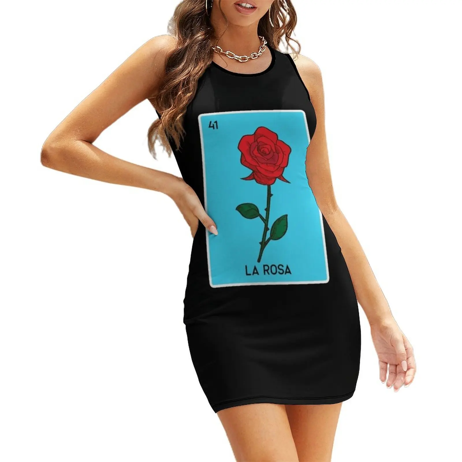 

La Rosa Lottery Gift - Mexican Lottery La Rosa Sleeveless Sundress women clothes
