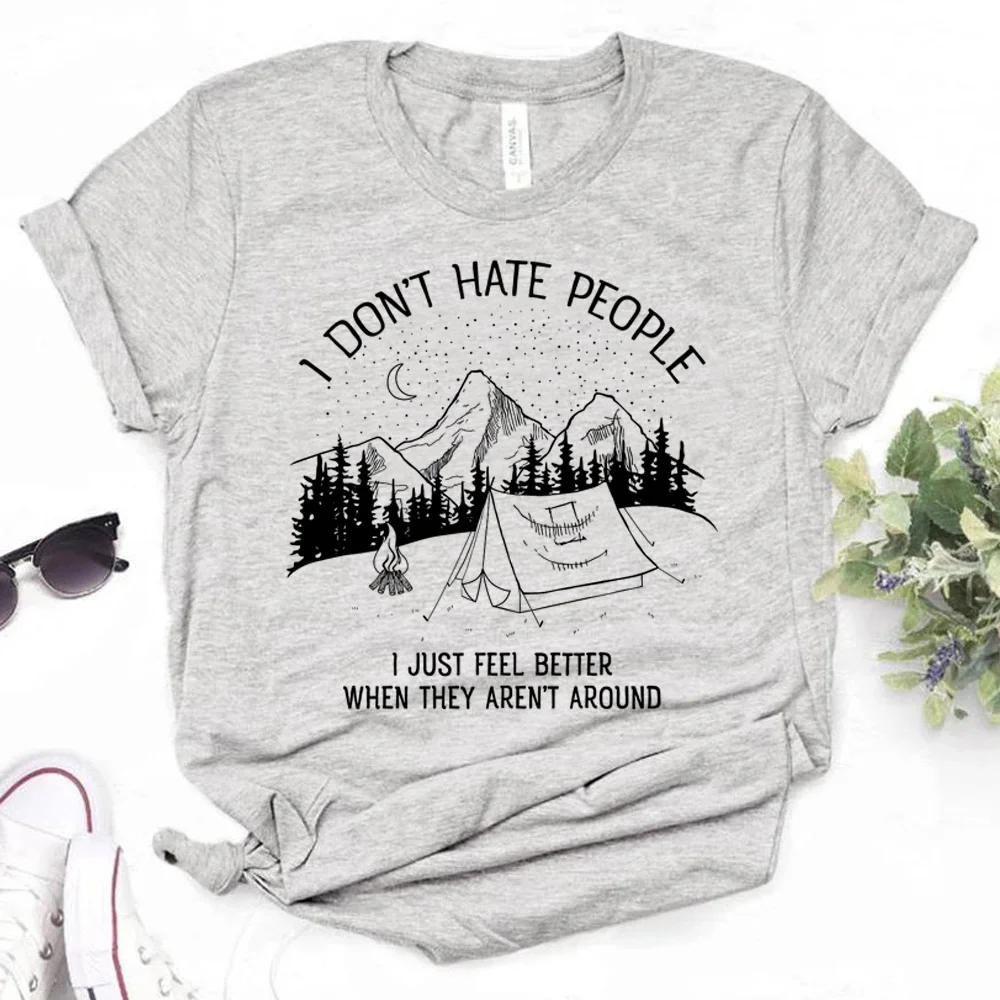 i Hate People t shirt women anime Japanese streetwear t shirt female anime y2k Japanese clothing