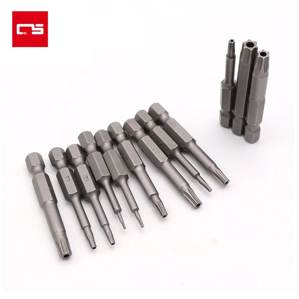 12pcs punte per cacciavite trapano Set S2 acciaio T5-40 testa esagonale 1/4 ''gambo cacciavite TORX magnetico per strumento di riparazione del computer portatile del telefono