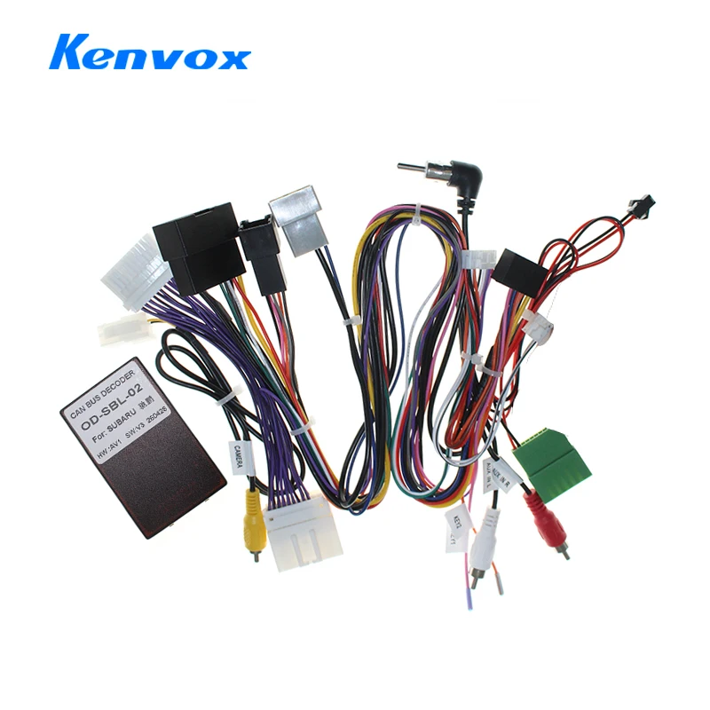

16PIN Android Car Radio Stereo GPS Canbus Decoder for Subaru Tribeca WX W10 2004 2015 wire harness plug power cable adapter