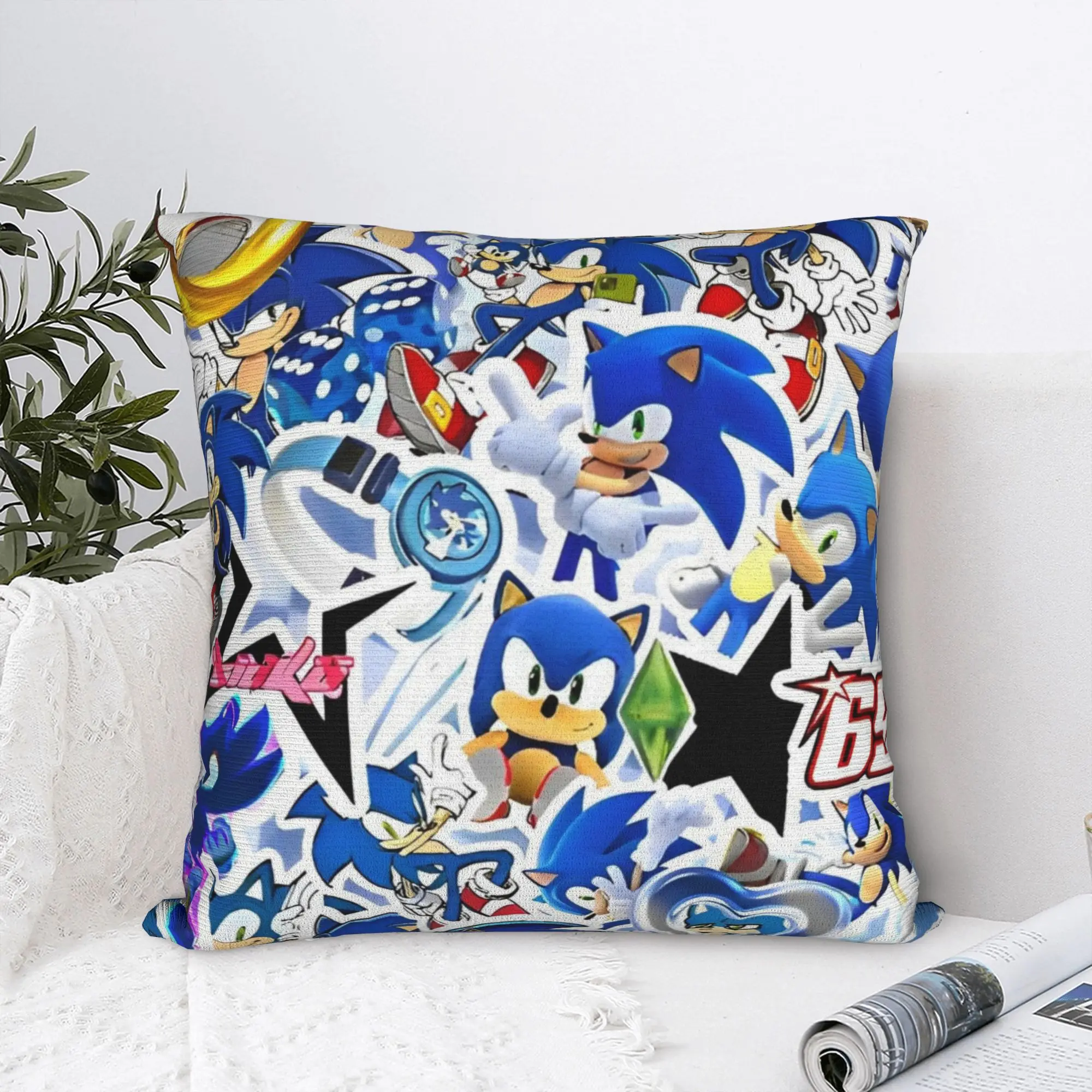 Sonices  Square Pillow Case Cushion Covers Awesome Zipper Decorative Throw Pillow Case Cover for Sofa 40*40cm