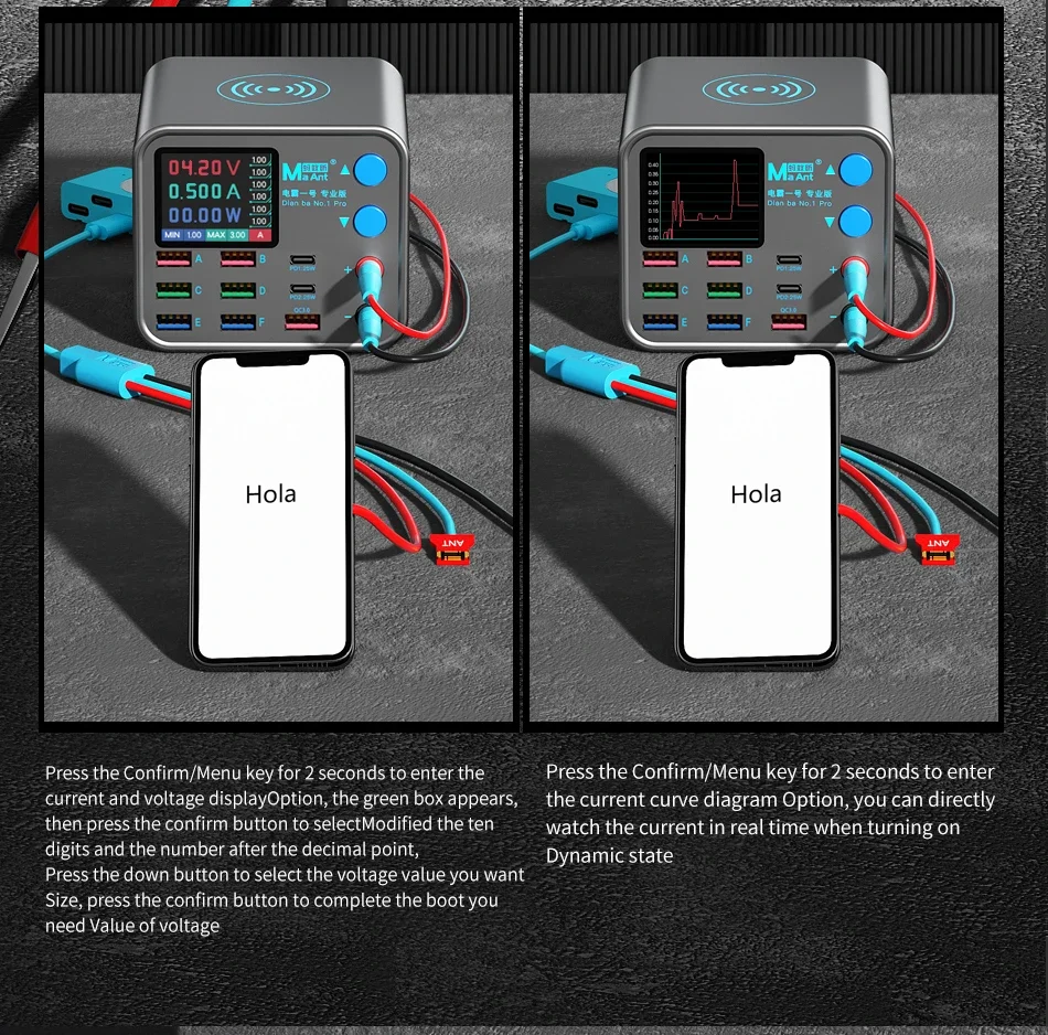 Imagem -02 - Maant Dianba Pro Carregador Multifunções para o Telefone Móvel com Função de Reparo Curto-circuito Inteligente Ferramenta de Carregamento Rápido sem Fio