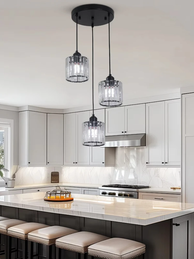 Custom design 3 head crystal chandelier restaurant hotel bar hanging chandelier