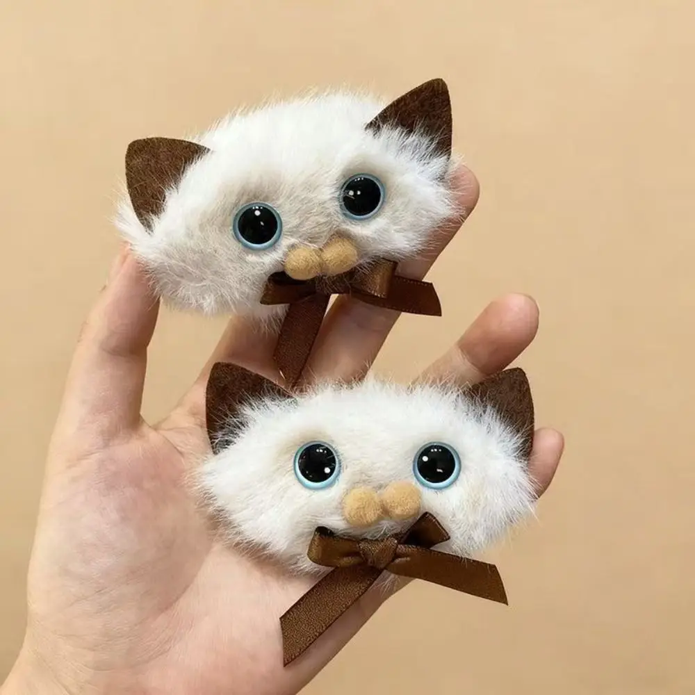 

New Soft Cat Hair Clips Little Cat Versatile BB Hairpins Side Clip Kids Gifts