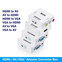 HDMI do konwerter AV videobox RCA/CVSB 1080P AV do HDMI podpórka NTSC PAL wyjście HDMI do VGA/AV - VGA/VGA - AV konwerter wideo