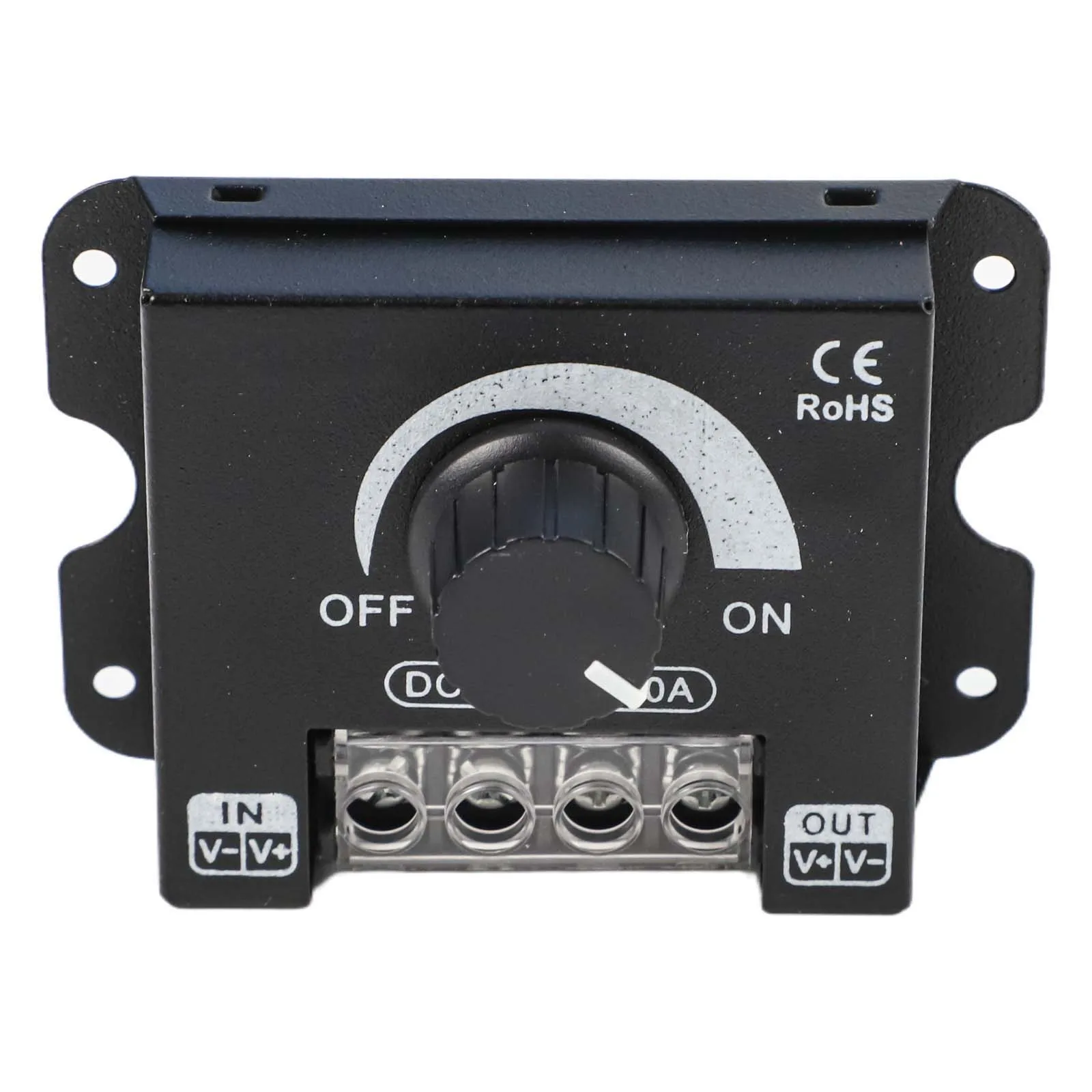 Aluminum Housing Switch Brightness Regulator Switch Pre-drilled Mounting Adjustable Brightness Single Channel Dimming Controller