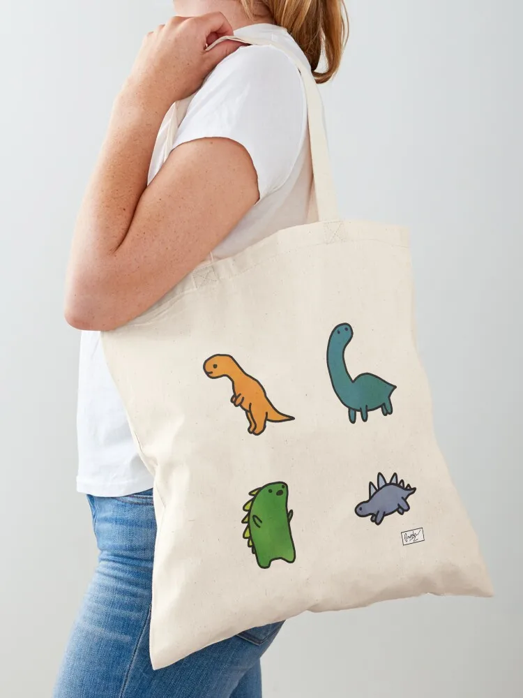 Dino Doodle Tote Bag Canvas bag ecological bags tote bags men Large bags for women