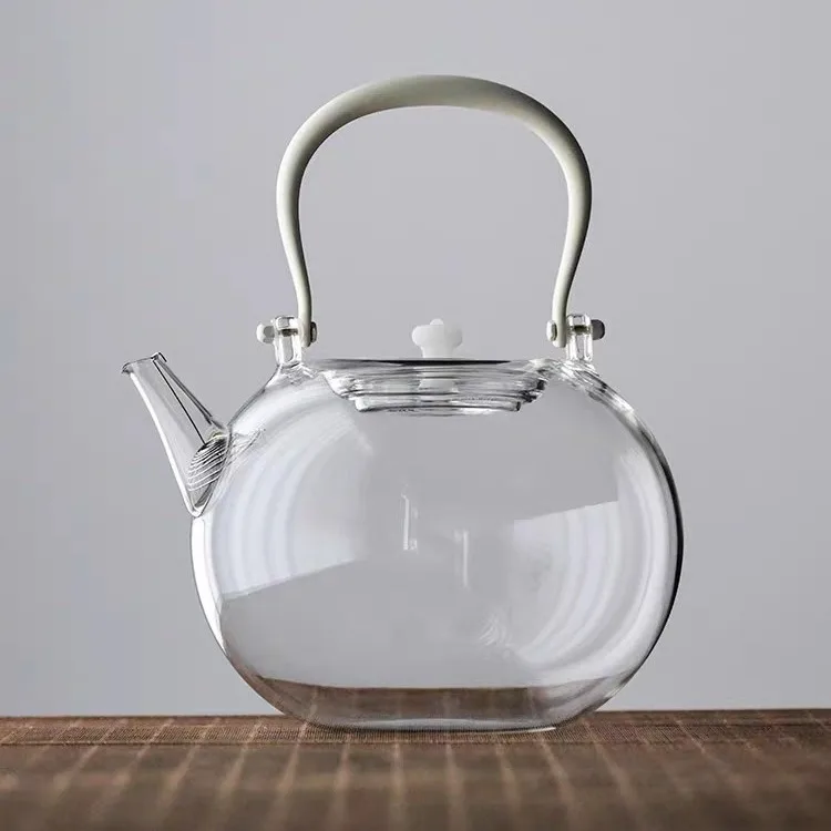 High borosilicate glass teapot large capacity household boiling teapot Qiankun pot apple shape boiling kettle