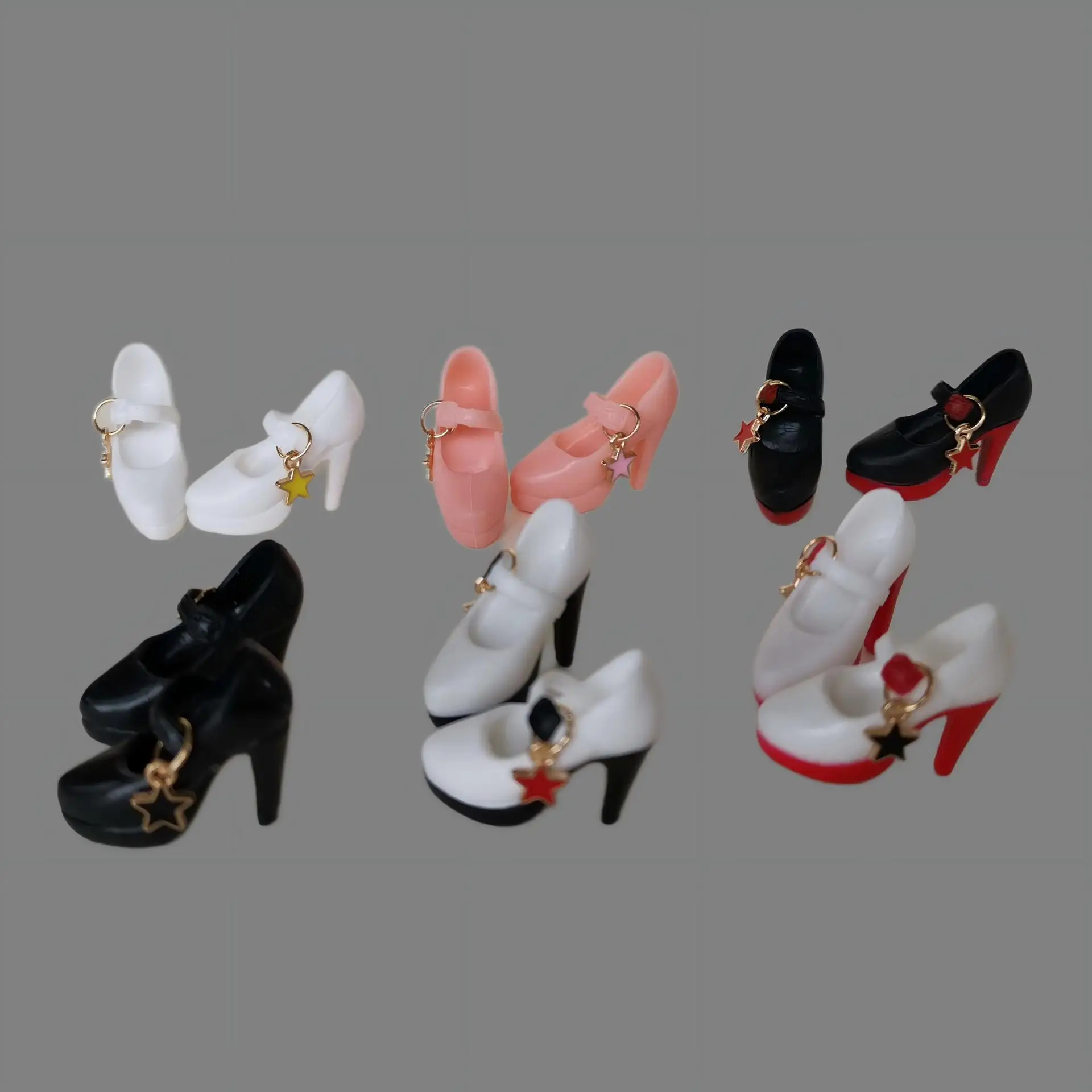 1/6 Shoes Parts Fashion Pearls Bows High Heels / Versatile Trends Star Decorations High Heels For FR Babi Supermodel Doll