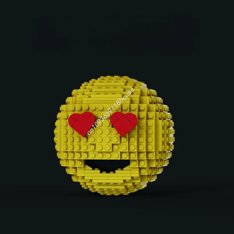 

389 шт. MOC Love Emoji скульптуры строительные блоки Рождественский уникальный подарок «сделай сам» предназначенный для детей творческая образовательная модель подарок