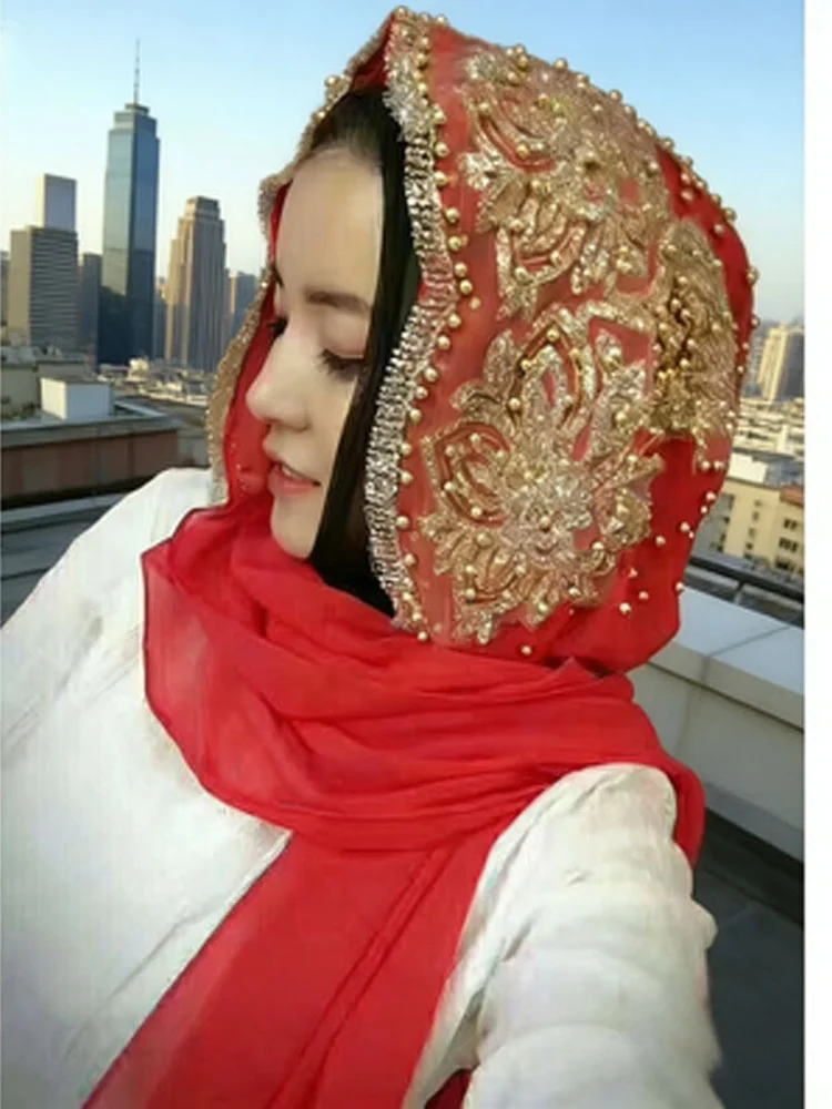 

Women's Travel Fashion Scarf Headband Breathable Snowflake Silk Neckwear Decorative Long Rectangle Polyester Fiber Summer