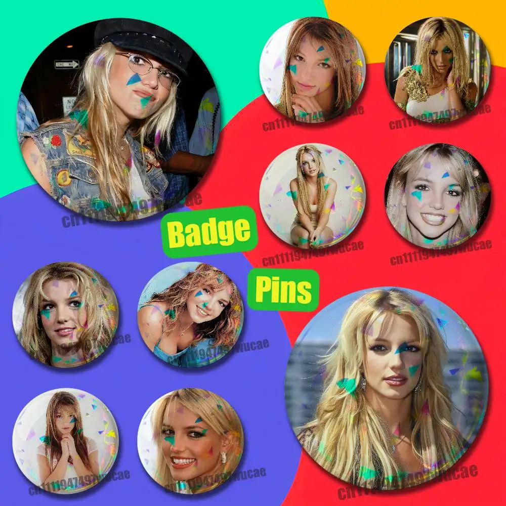 For Singer B-Britney Spears Emblem Case Custom Pin Insignia Badge Ornament Brooch Button Laser Film